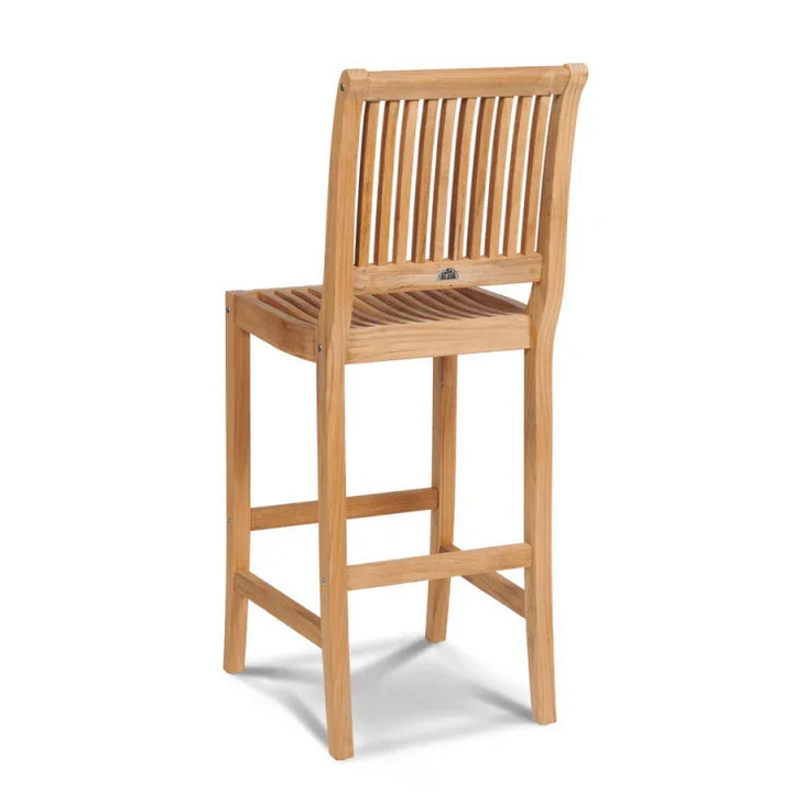 Palm Teak Patio Round Bar Height Dining Set 3 PC-Outdoor Dining Sets-HiTeak-LOOMLAN