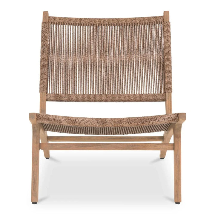 Palma Teak Weather-Resistant Outdoor Lounge Chair-Outdoor Lounge Chairs-Moe's Home-LOOMLAN