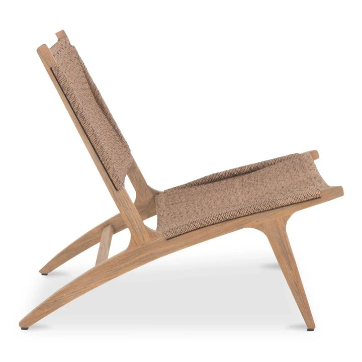 Palma Teak Weather-Resistant Outdoor Lounge Chair-Outdoor Lounge Chairs-Moe's Home-LOOMLAN