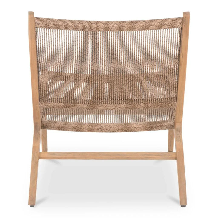 Palma Teak Weather-Resistant Outdoor Lounge Chair-Outdoor Lounge Chairs-Moe's Home-LOOMLAN