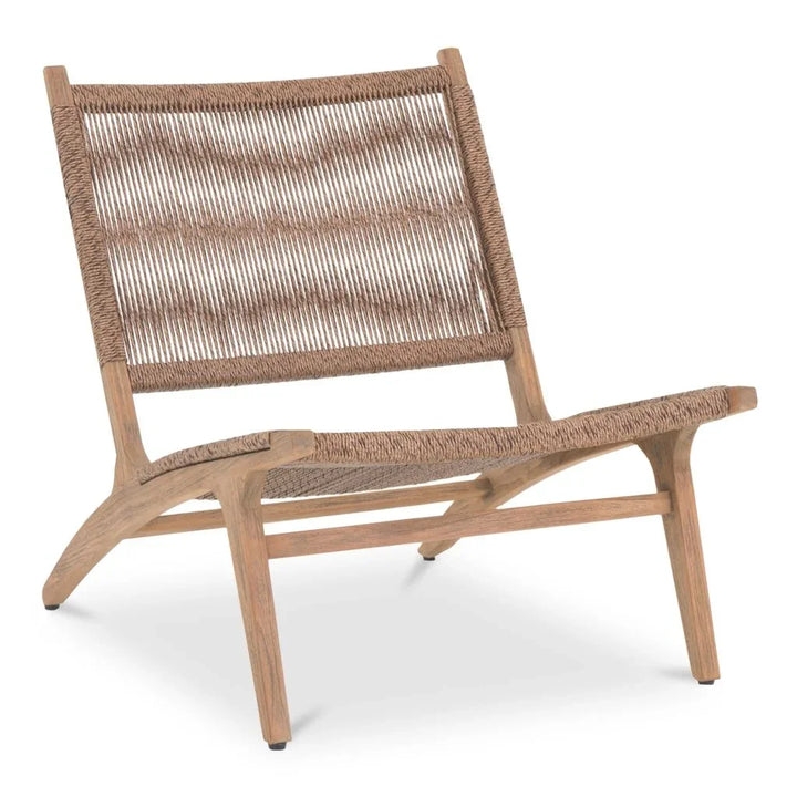 Palma Teak Weather-Resistant Outdoor Lounge Chair-Outdoor Lounge Chairs-Moe's Home-Brown-LOOMLAN
