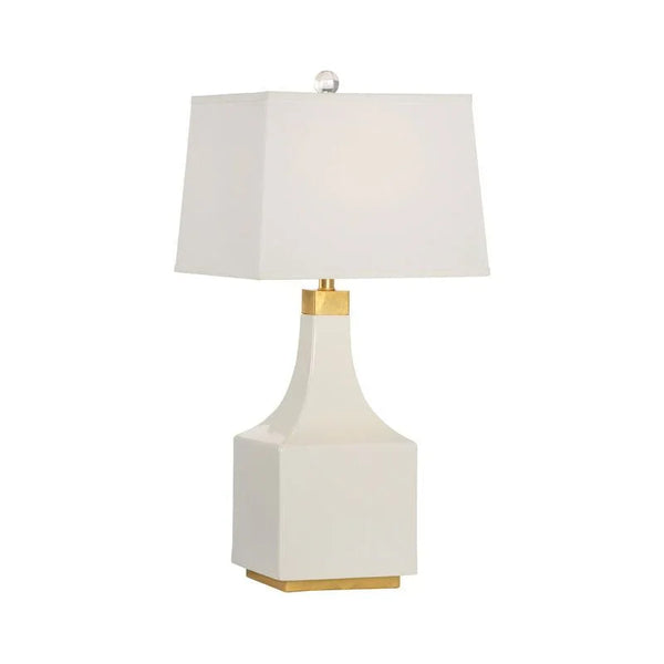 Palmer White Glaze Ceramic Table Lamp - LOOMLAN - Wildwood - Table Lamps