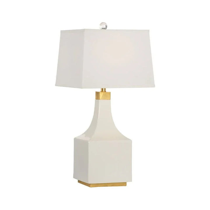 Palmer White Glaze Ceramic Table Lamp - LOOMLAN - Wildwood - Table Lamps