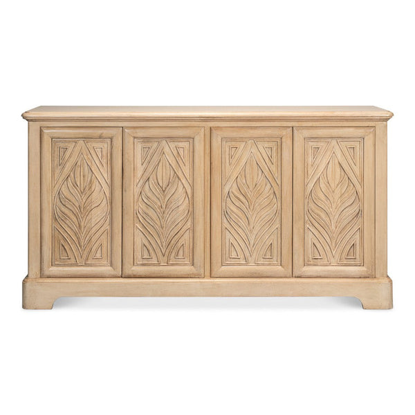 Palmieri Four Door Sideboard Cabinet For Living Room-Sideboards-Sarreid-LOOMLAN