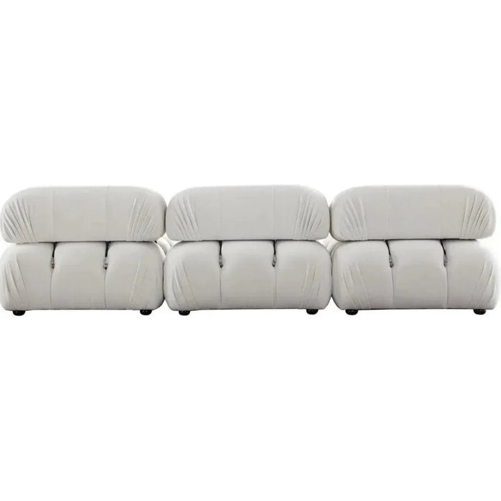 Paloma 3PC Modular 111 Sofa Light Cream Velvet-Modular Sofas-Diamond Sofa-LOOMLAN