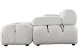 Paloma 4PC Modular 111 Inch Reversible Chaise Sectional in Light Cream Velvet-Sectionals-Diamond Sofa-LOOMLAN
