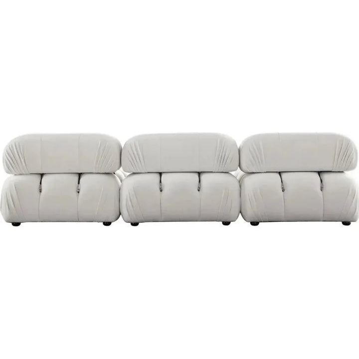 Paloma 4PC Reversible Chaise Sectional Cream Velvet - LOOMLAN - Diamond Sofa - Sectionals