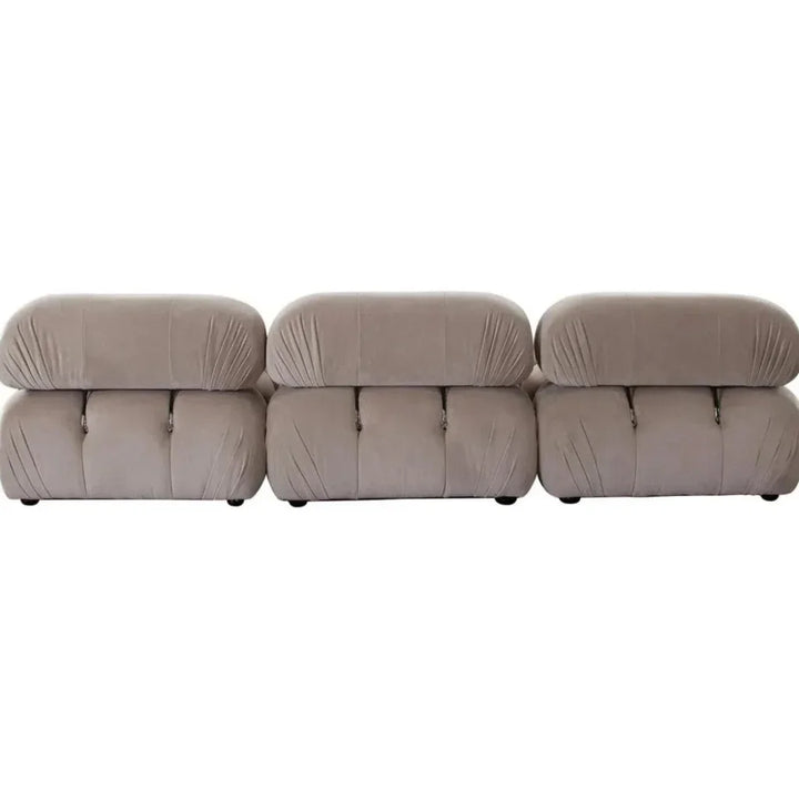 Paloma 4PC Reversible Chaise Sectional Mink Tan Velvet - LOOMLAN - Diamond Sofa - Sectionals