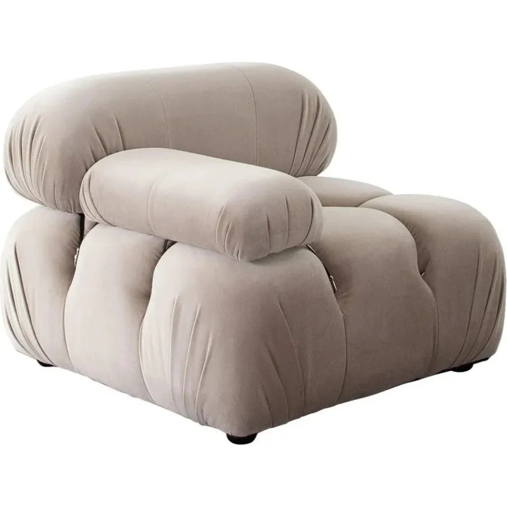 Paloma 5PC Modular 111 Corner Sectional Mink Tan Velvet - LOOMLAN - Diamond Sofa - Sectionals