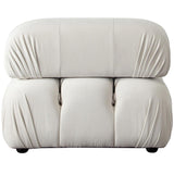 Paloma Armless Chair in Light Cream Velvet-Sofas & Loveseats-Diamond Sofa-LOOMLAN
