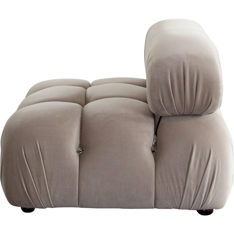 Paloma Armless Chair in Mink Tan Velvet-Sofas & Loveseats-Diamond Sofa-LOOMLAN