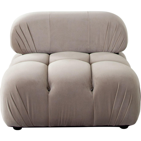Paloma Armless Chair in Mink Tan Velvet-Sofas & Loveseats-Diamond Sofa-LOOMLAN