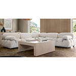 Paloma Rectangle Ottoman Light Cream Velvet