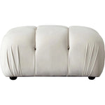 Paloma Rectangle Ottoman Light Cream Velvet