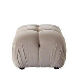 Paloma Rectangle Ottoman in Mink Tan Velvet