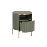 Paloma Wooden Steel Round End Table