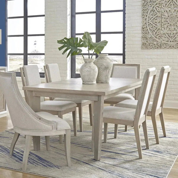 Panama Wood Extendable Dining Table Set for 6 Dining Table Sets LOOMLAN By Panama Jack