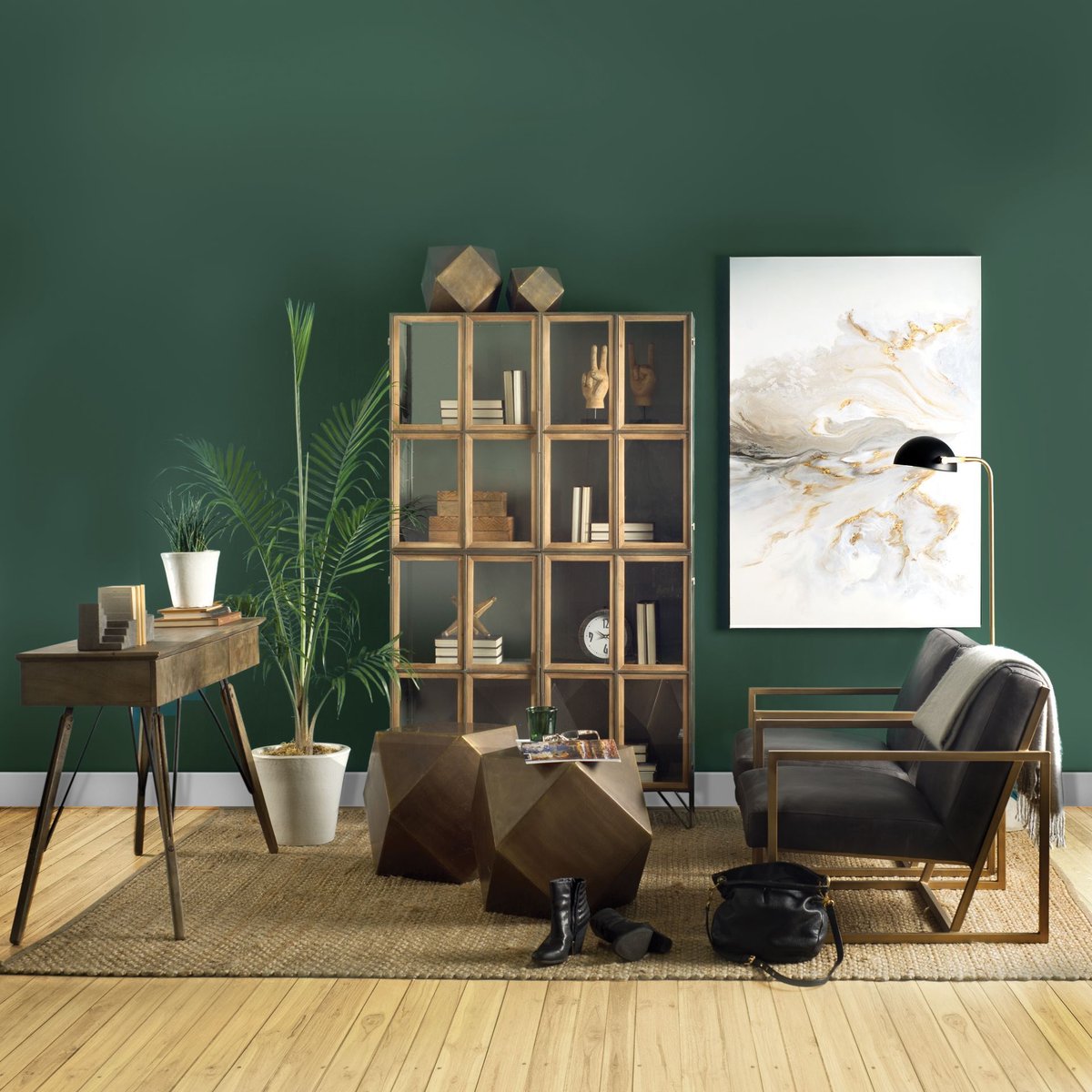 Pandora Metal Frame Display Cabinet | LOOMLAN