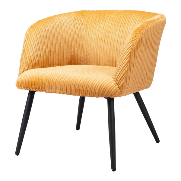 Papillion Accent Chair Yellow Club Chairs LOOMLAN By Zuo Modern