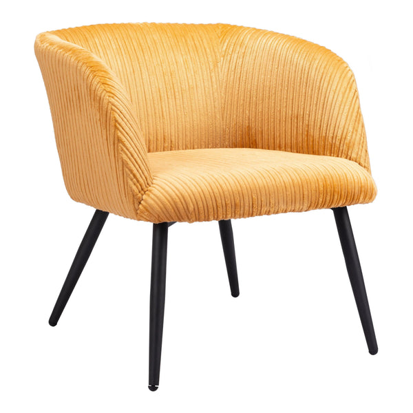Papillion Accent Chair Yellow Club Chairs LOOMLAN By Zuo Modern