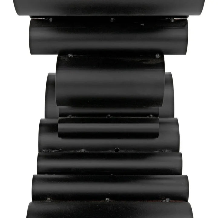 Paradox Console, Black Steel with Glass Top - LOOMLAN - Noir - Console Tables