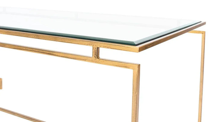 Parallel Lines Glass Top Coffee Table - LOOMLAN - Sarreid - Coffee Tables