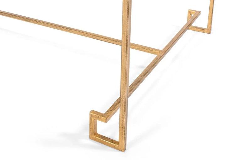 Parallel Lines Glass Top Coffee Table - LOOMLAN - Sarreid - Coffee Tables