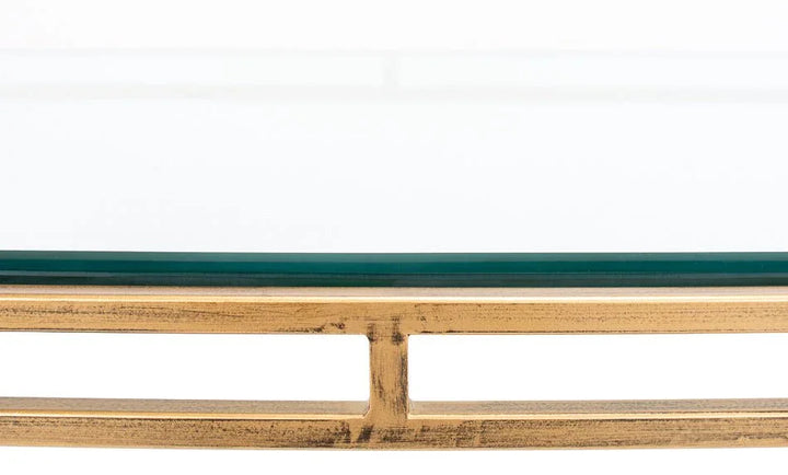 Parallel Lines Glass Top Coffee Table - LOOMLAN - Sarreid - Coffee Tables