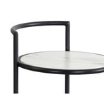 Parga Steel d Concrete Outdoor Round End Table