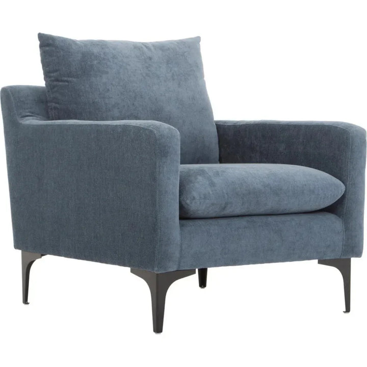 Paris Blue Accent Armchair For Living Room - LOOMLAN - Moe's Home - Club Chairs