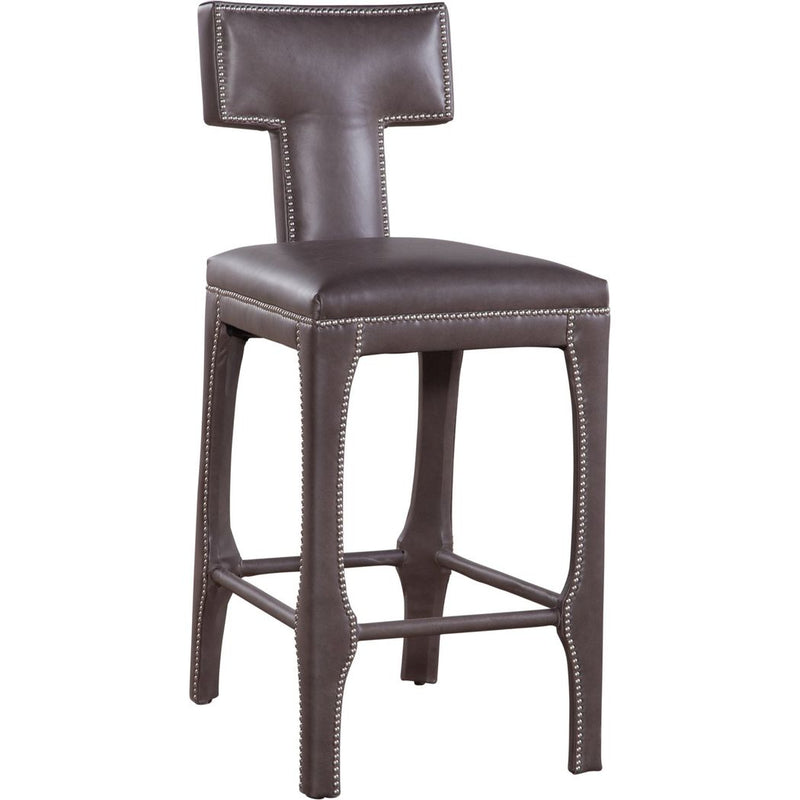 Paris Leather Stylish Elegance Barstool-Bar Stools-Olivia + Quinn-Zion Slate-LOOMLAN