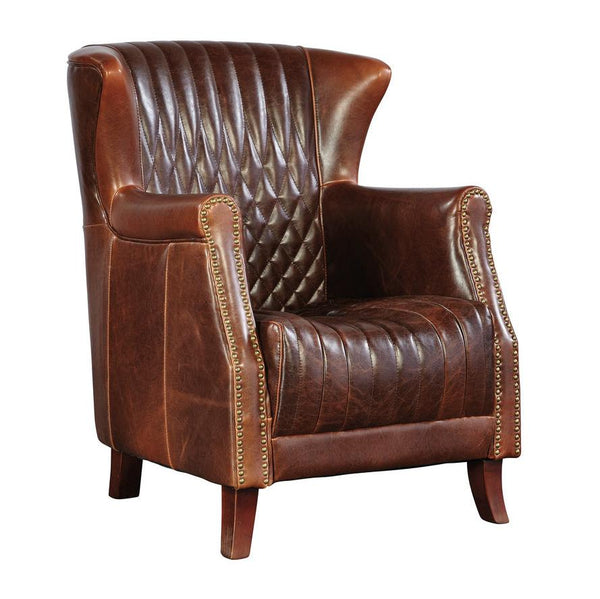 Paris Flea Market Leather Upholstered Comfort Armchair