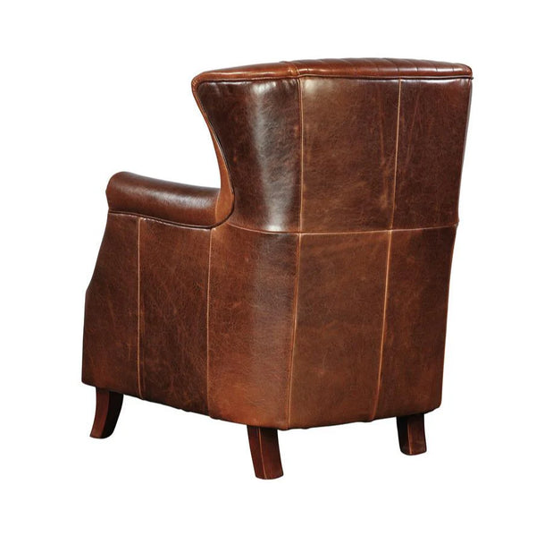 Paris Flea Market Leather Upholstered Comfort Armchair