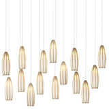 Parish 15-Light Rectangular Multi-Drop Pendant-Pendants-Currey & Co-LOOMLAN