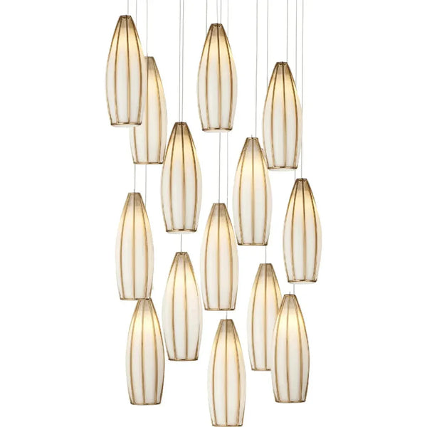 Parish 15 - Light Round Multi - Drop Pendant - LOOMLAN - Currey & Co - Pendants