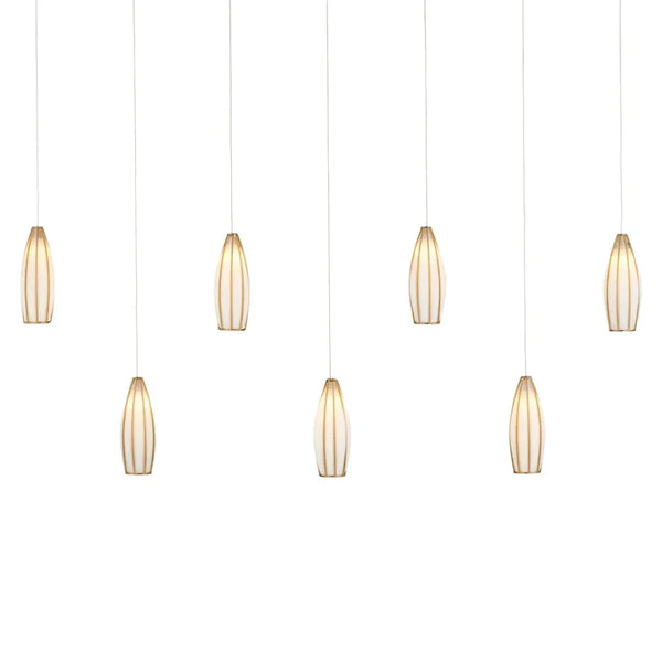 Parish 7 - Light Rectangular Multi - Drop Pendant - LOOMLAN - Currey & Co - Pendants