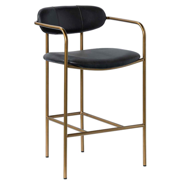 Parker Leather Seat Counter Stool 2PC
