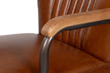 Parker Office Chair Vintage Havana Leather-Office Chairs-Sarreid-LOOMLAN