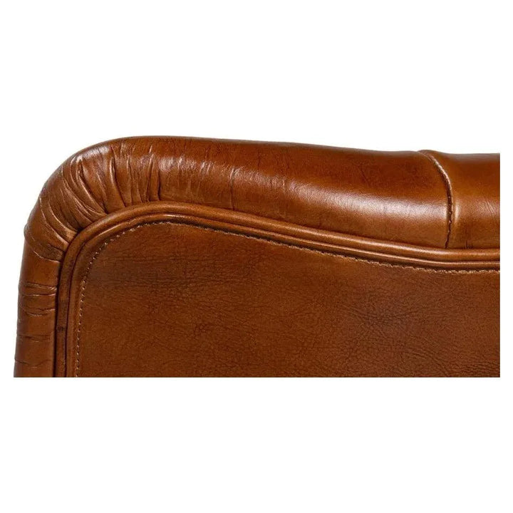 Parker Office Chair Vintage Havana Leather-Office Chairs-Sarreid-LOOMLAN