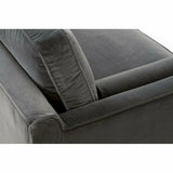 Parker Post Modern Sofa Chair Gray Velvet Natural Oak