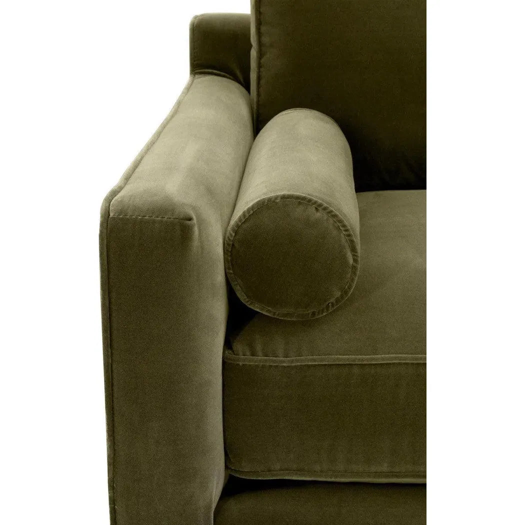 Parker Post Wood Olive Modern Sofa Chair