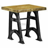 Parquet Reclaimed Wood Square Side Table