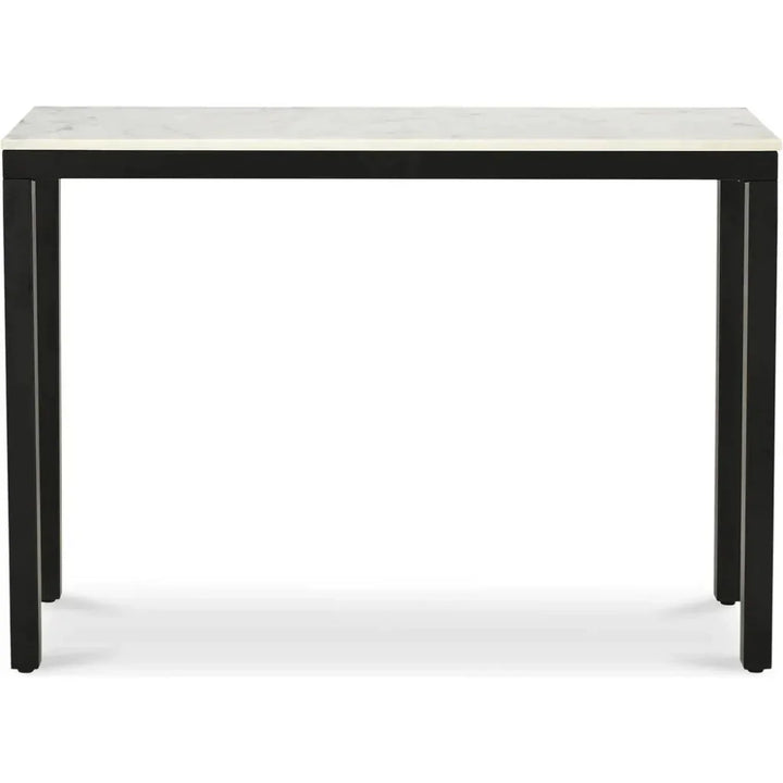 Parson Marble & Iron White Sofa Table - LOOMLAN - Moe's Home - Console Tables