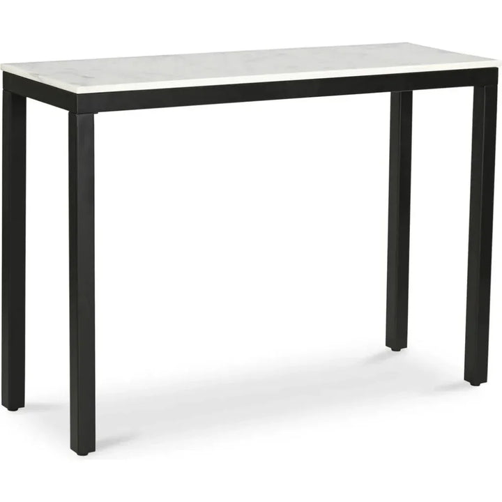 Parson Marble & Iron White Sofa Table - LOOMLAN - Moe's Home - Console Tables