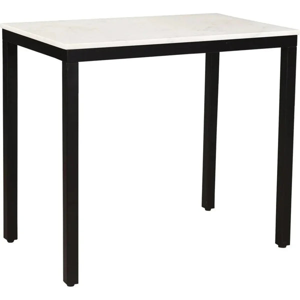 Parson Marble and Iron White Desk-Home Office Desks-Moe's Home-LOOMLAN