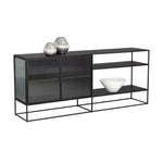 Parsons Iron Framed Glass Door Sideboard