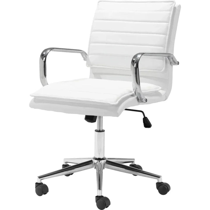 Partner Office Chair White-Office Chairs-Zuo Modern-LOOMLAN