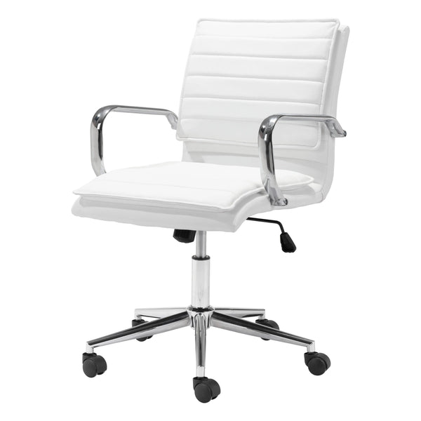 Partner Office Chair White Office Chairs LOOMLAN By Zuo Modern