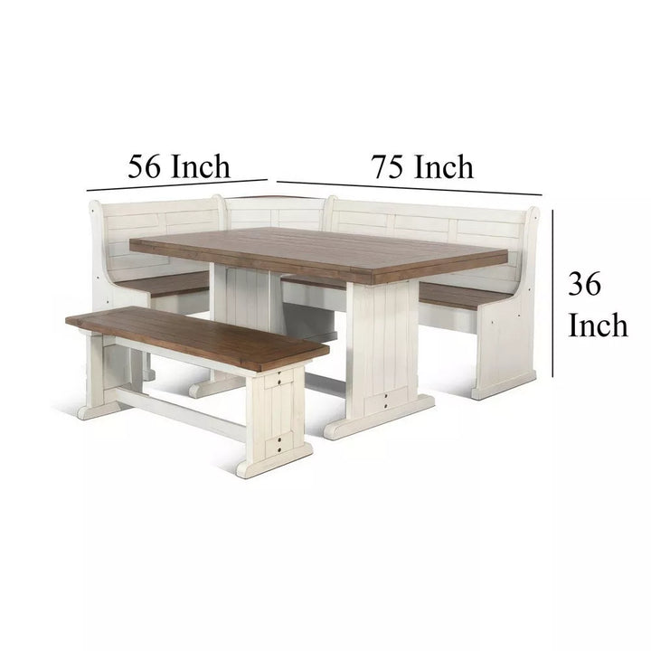 Pasadena Counter Height Breakfast Nook Dining Set-Dining Table Sets-Sunny D-LOOMLAN