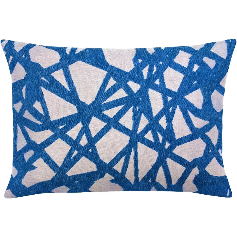 Pasha Blueberry Handmade Outdoor Pillow-Outdoor Pillows-Earnest Collection-20"x13" Lumbar-LOOMLAN